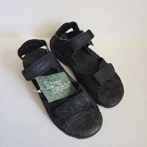 River Rapids Men's Sport Sandals 2 Strap Non Skid Black, 9